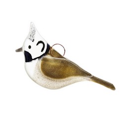 Mésange huppée (verre)